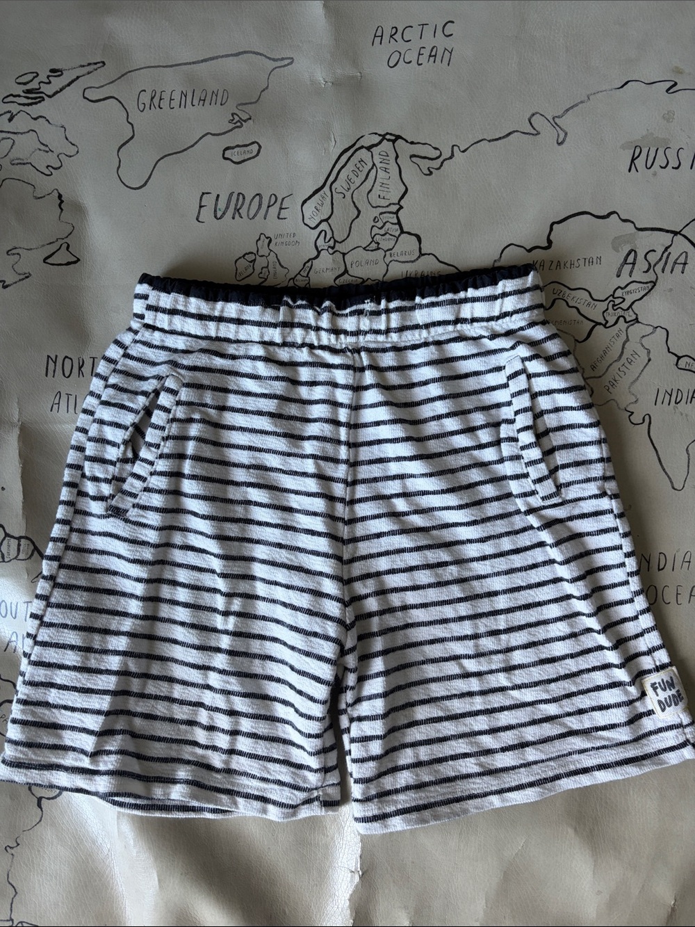 Zara Black & White Striped Athletic Shorts